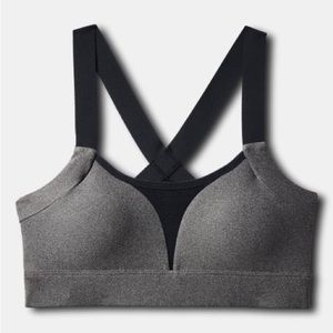 Under Armour Charcoal Light Heather Sports Bra‎